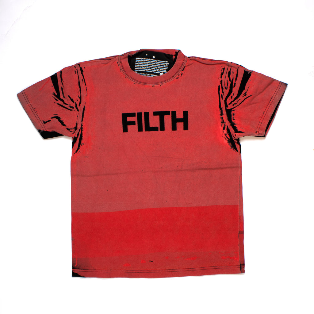 FILTH Red Printed Tee - 12 x 1