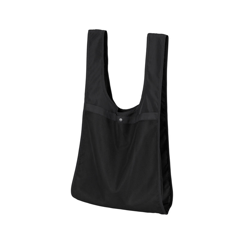 1391 - Recycled polyester ripstop packable bag with mesh pocket - Black x 1