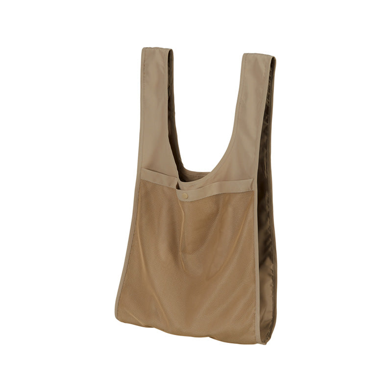 1391 - Recycled polyester ripstop packable bag with mesh pocket - Sand Khaki x 1