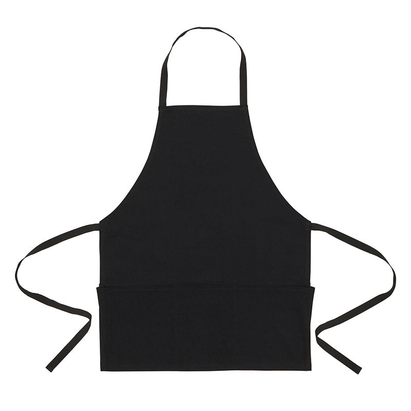 1396 - Soft canvas bib apron - Black x 1