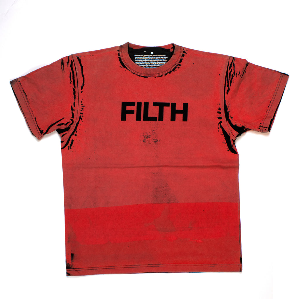 FILTH Red Printed Tee - 15 x 1