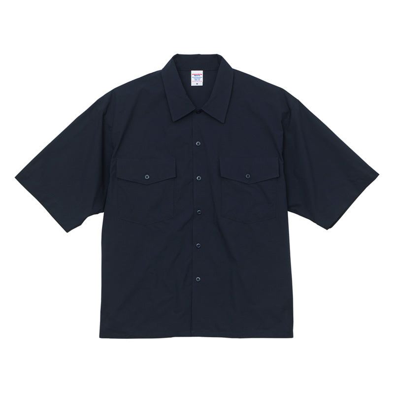 1801 - Micro Ripstop Loose Fit Short Sleeve Shirt - Dark Navy x 1