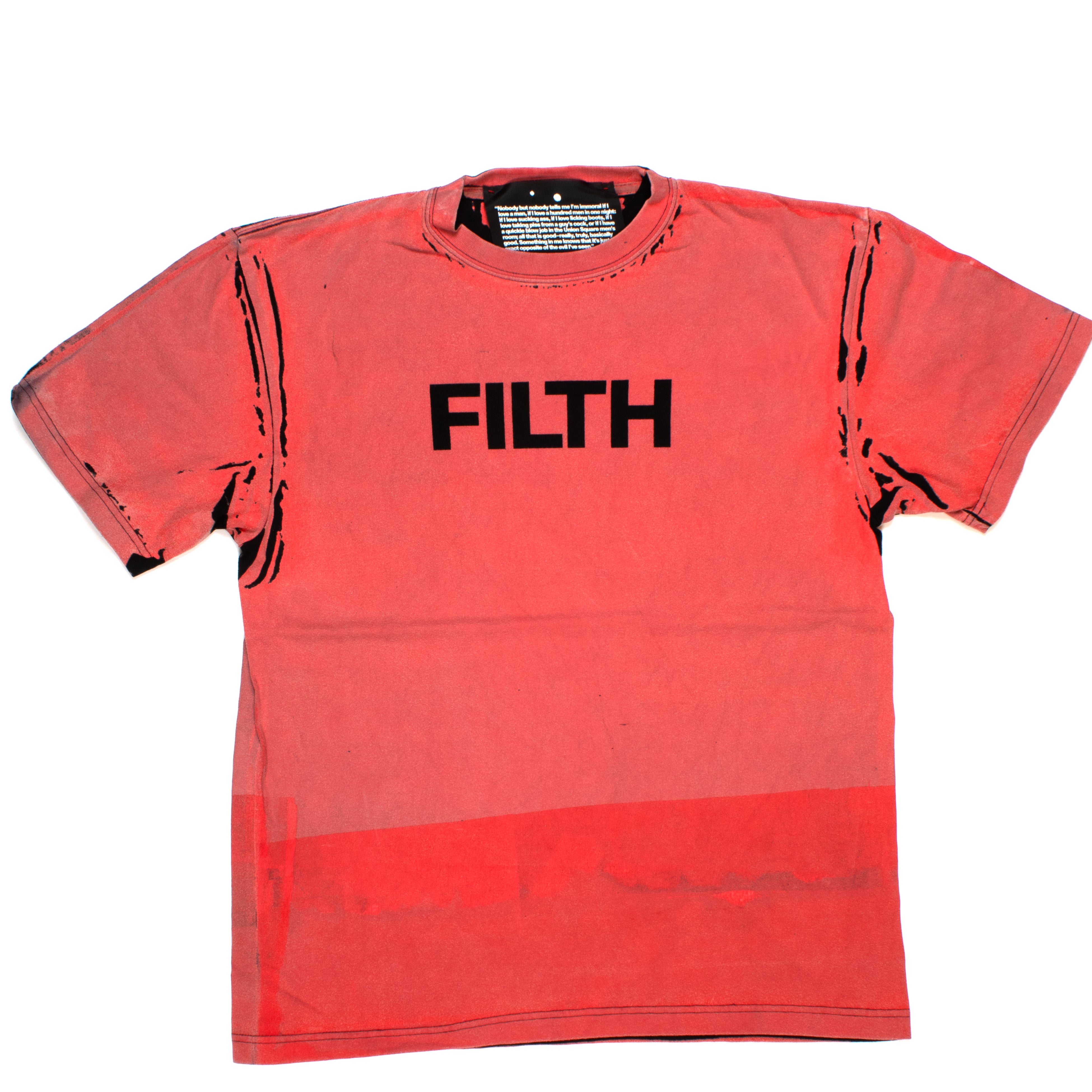 FILTH Red Printed Tee - 19 x 1