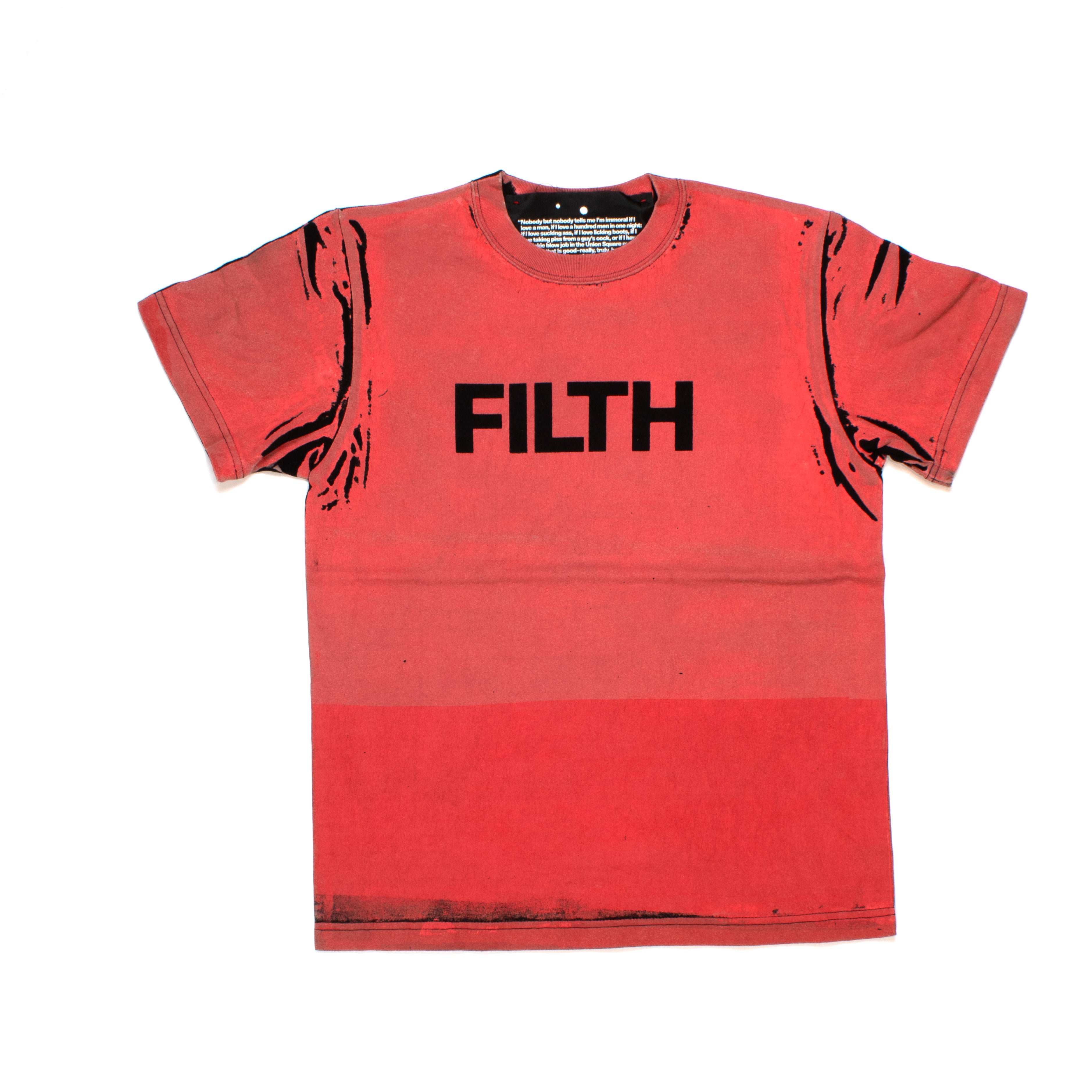FILTH Red Printed Tee - 2 x 1