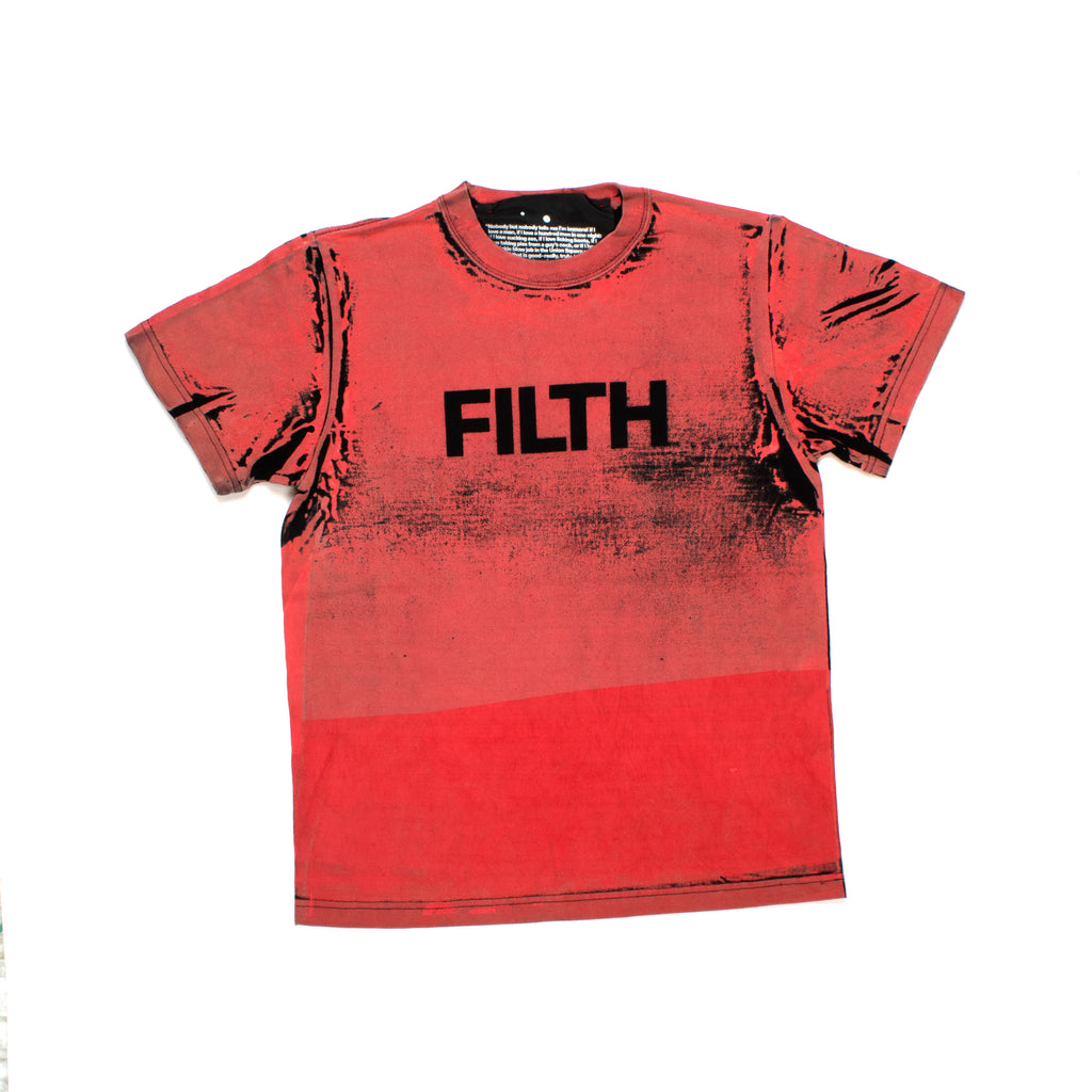 FILTH Red Printed Tee - 3 x 1