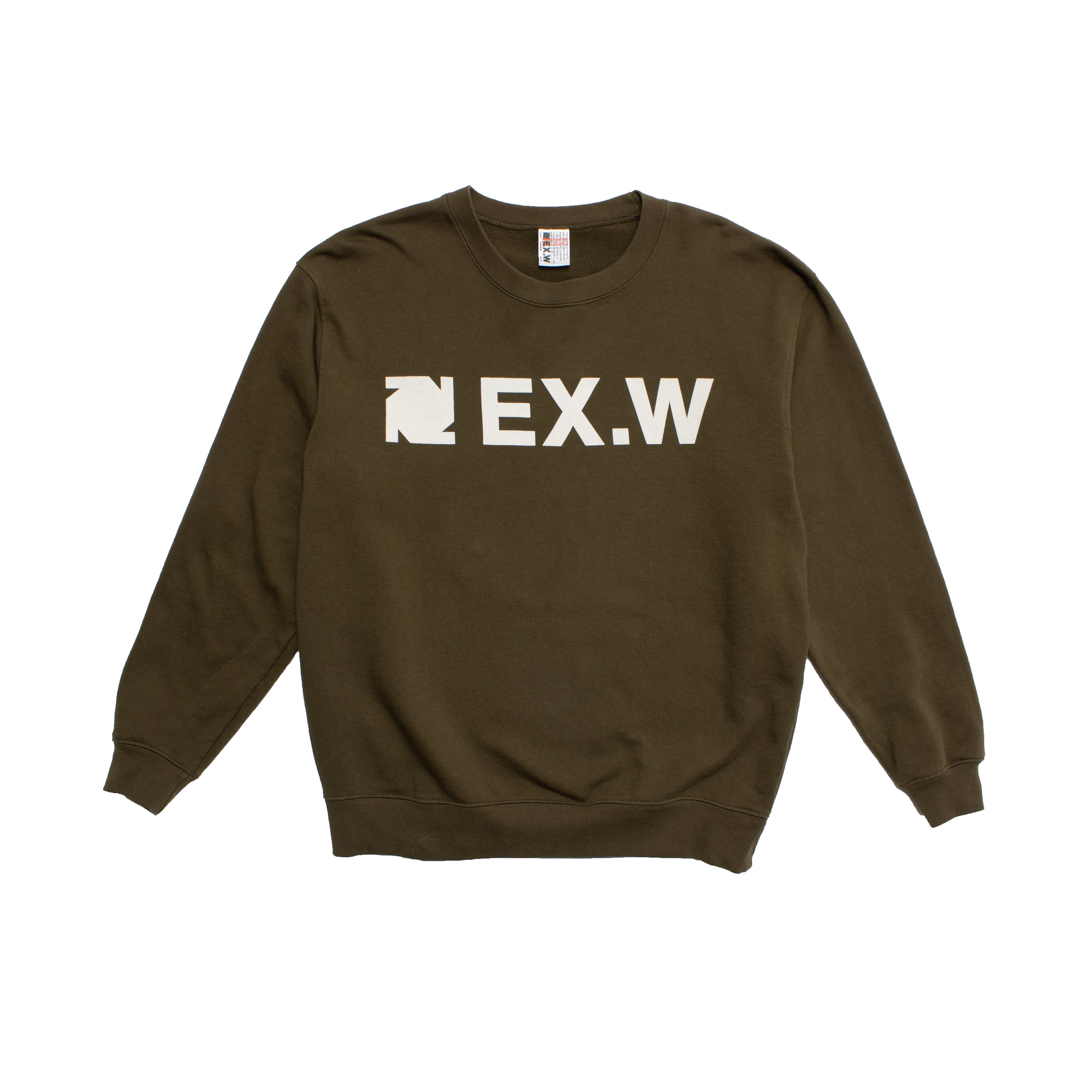 EXW - Printed Olive Crewneck x 1