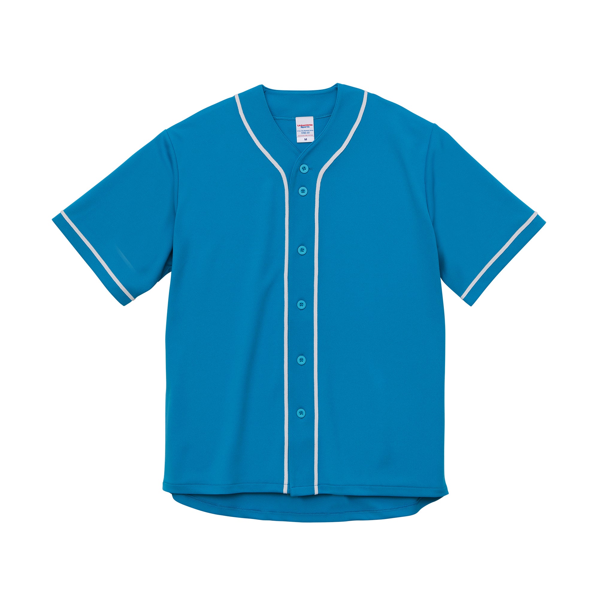 5982 - 4.1 Oz Dry Baseball Shirt - Turquise Blue/White