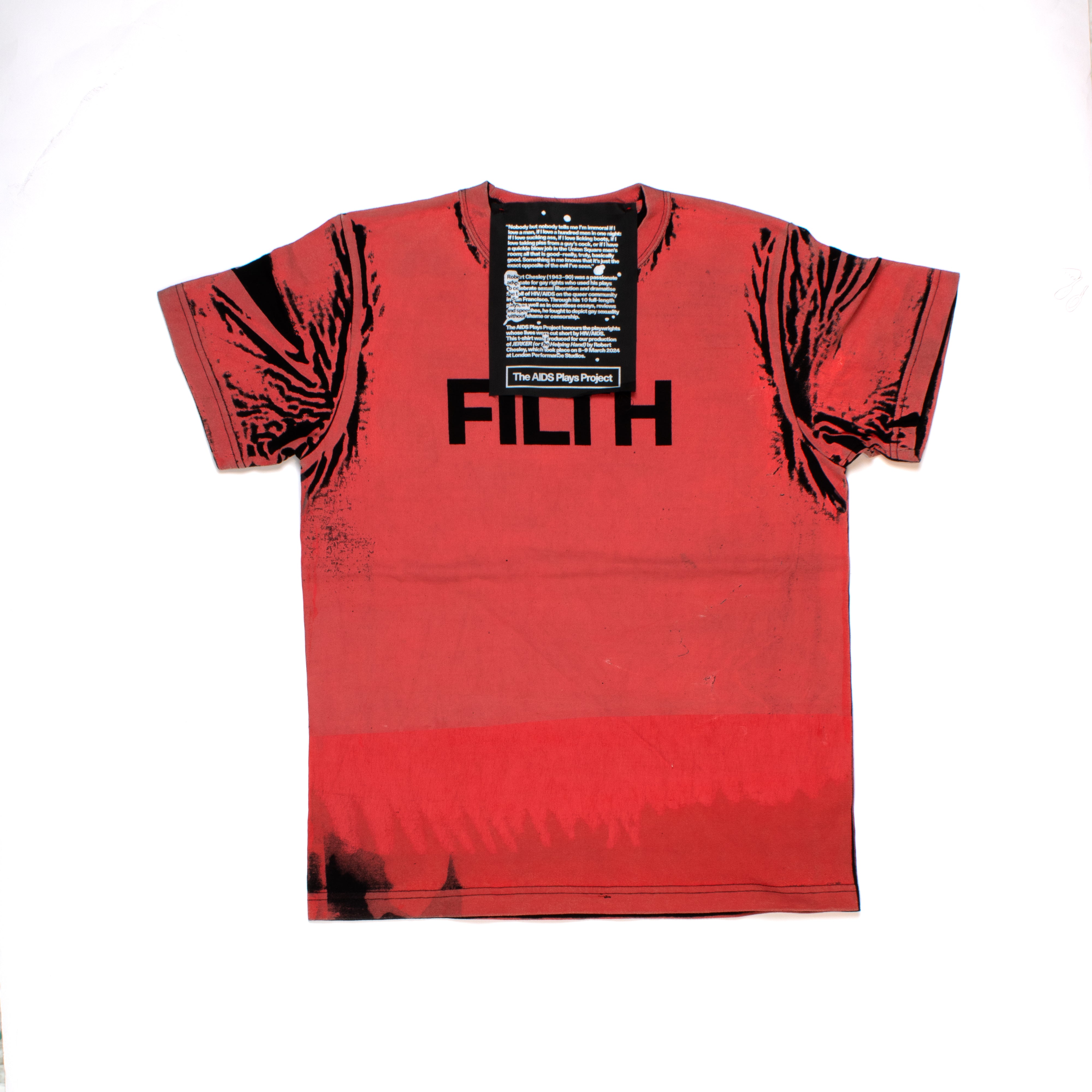 FILTH Red Printed Tee - 9 x 2