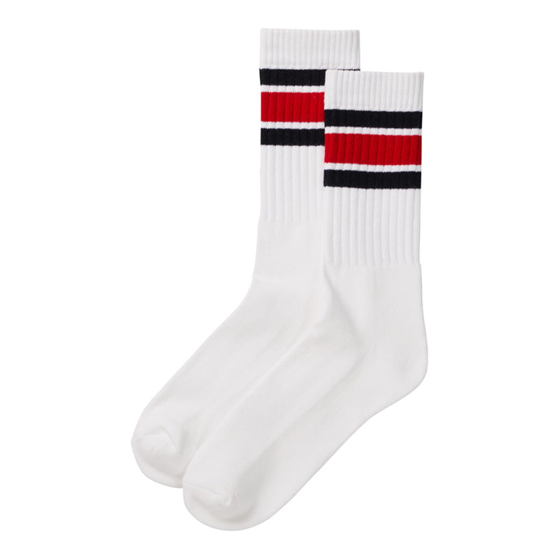 9240 - Crew Socks - White/Blue/Red x 1