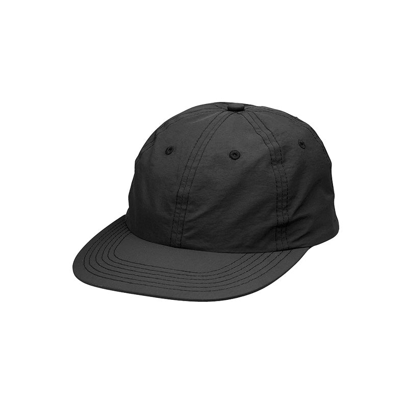 9673-01 Nylon Flat Brim Cap - Black x 1