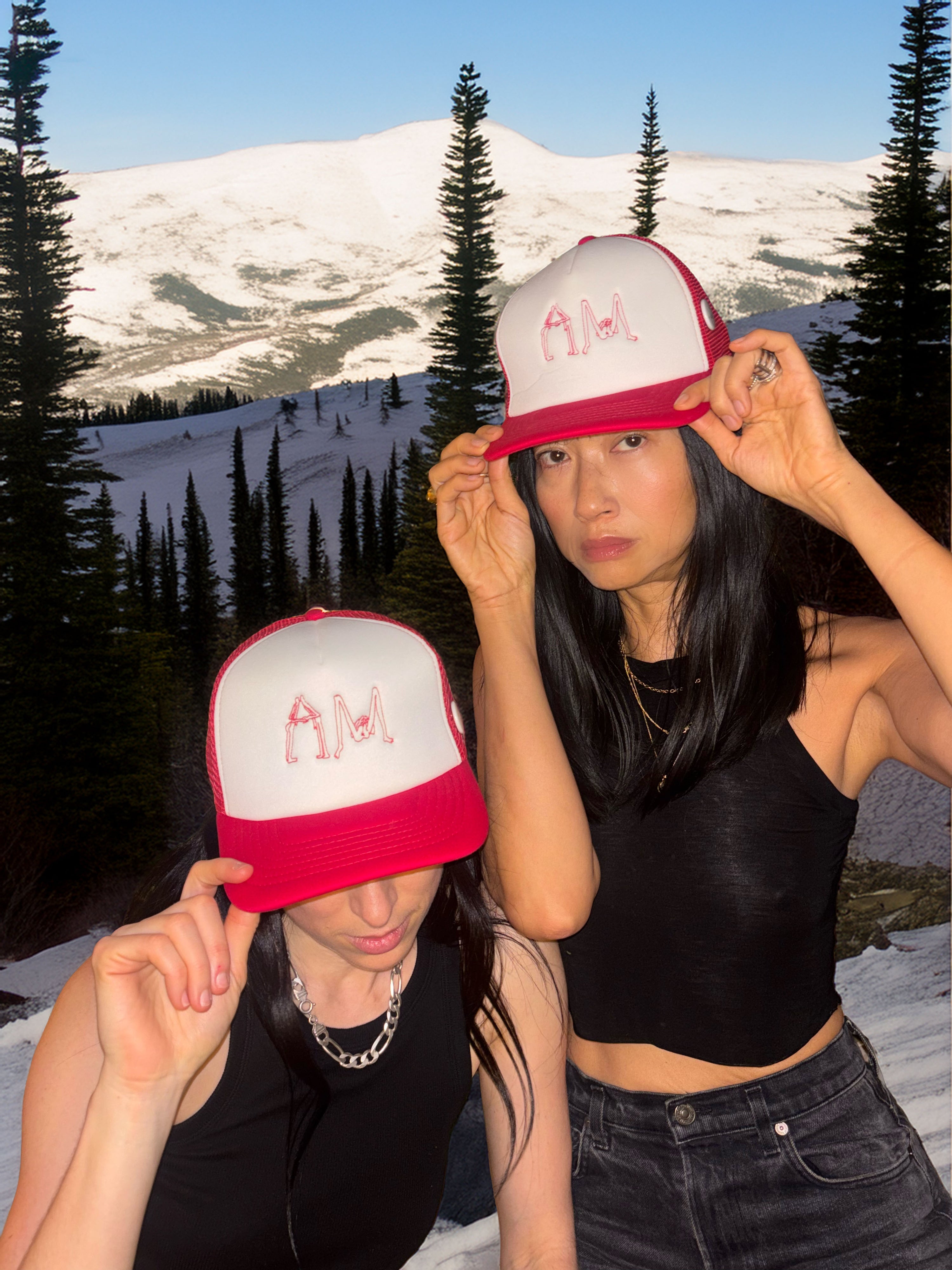 AWKWARD TRUCKER CAP RED