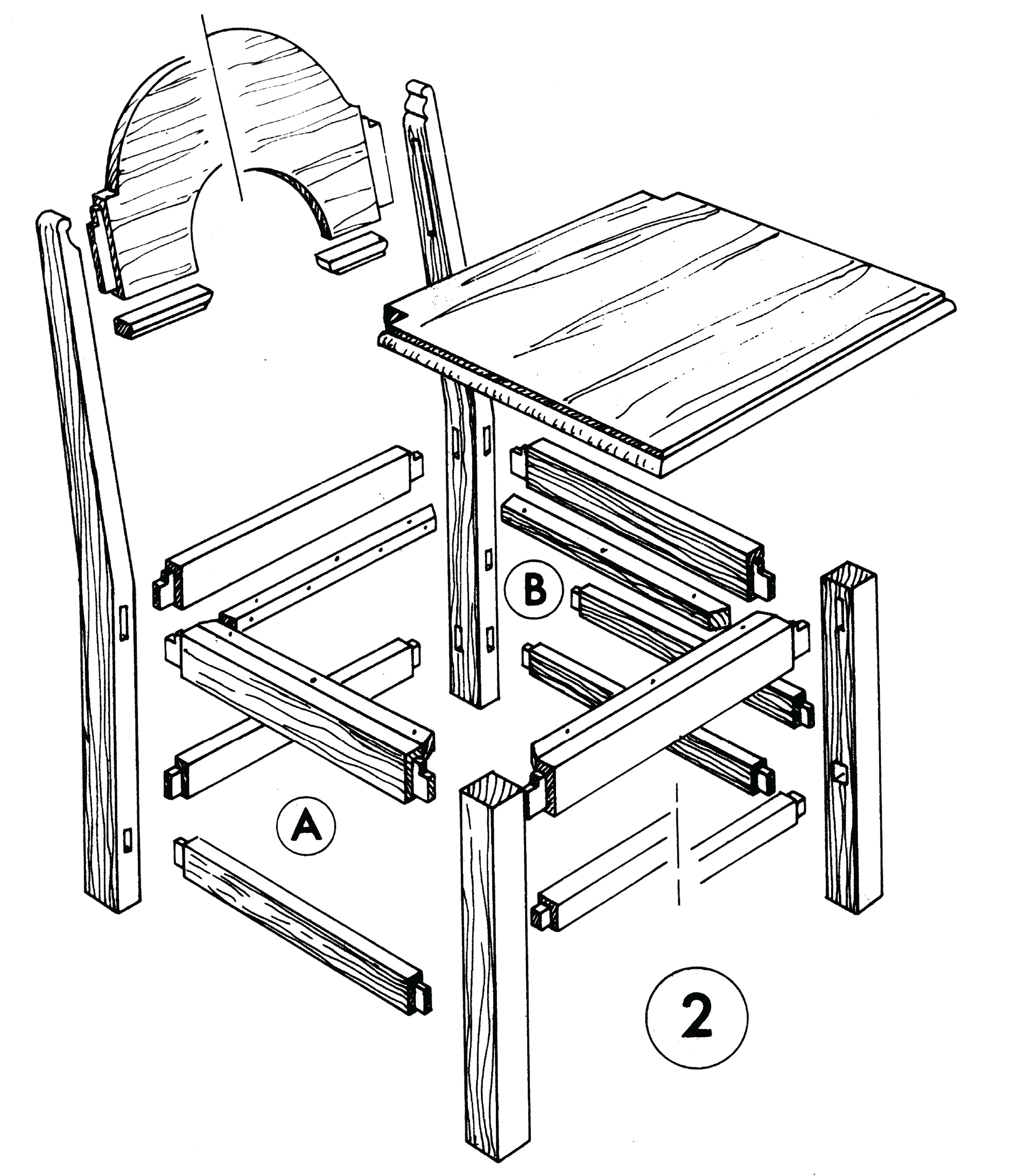EXPLODED CHAIR-1