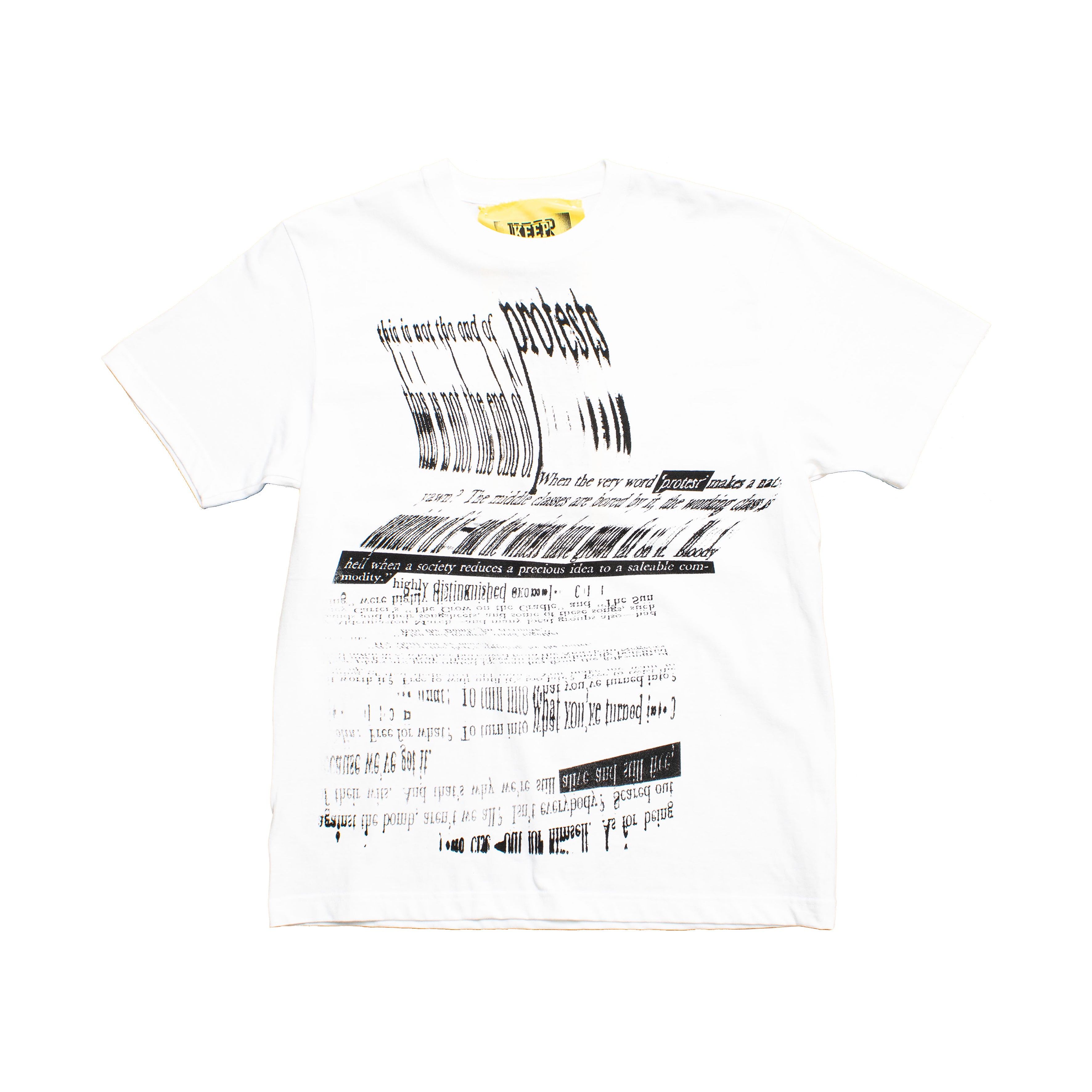 FREAK DREAM - Warped Text Tee White x 1