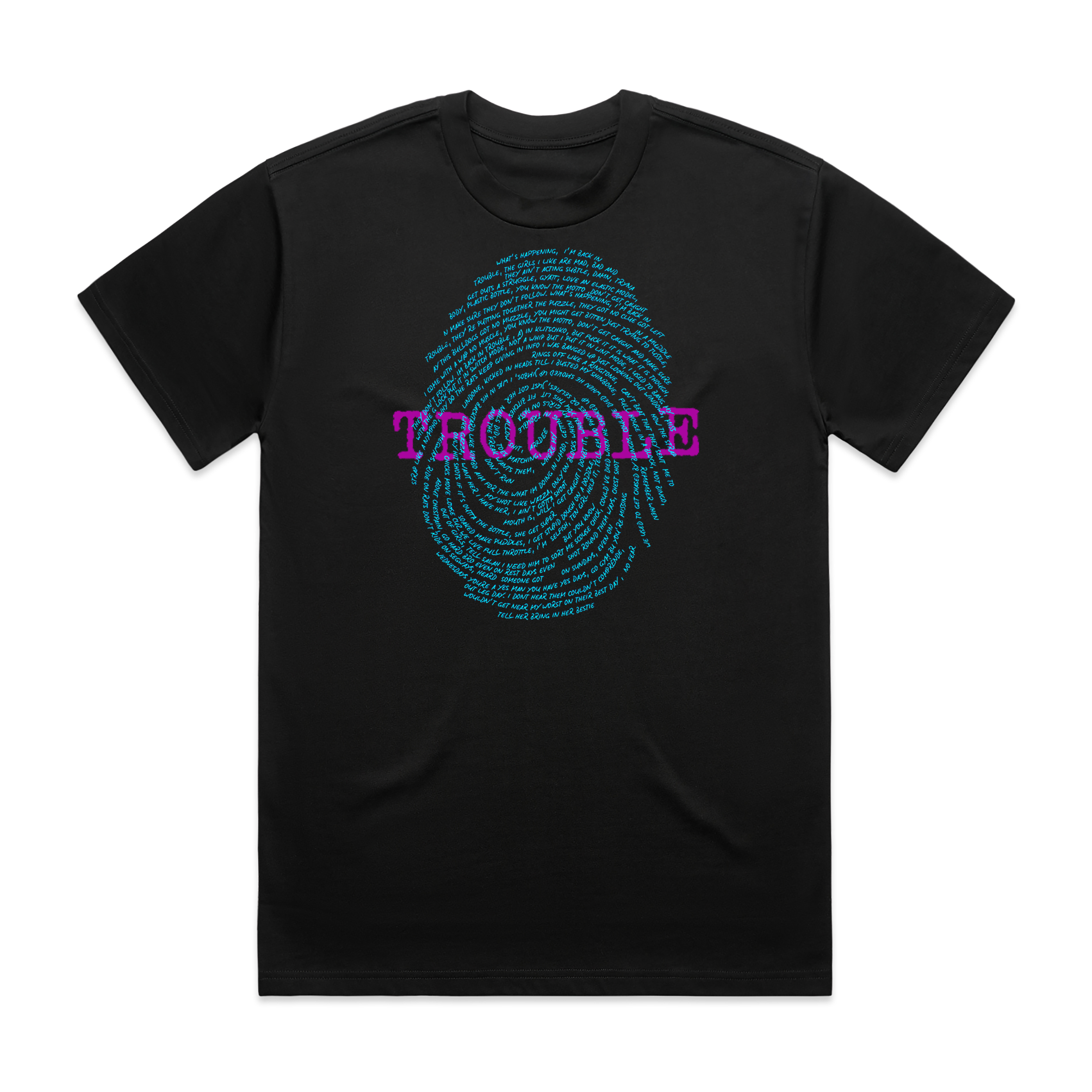 TROUBLE TEE BLACK