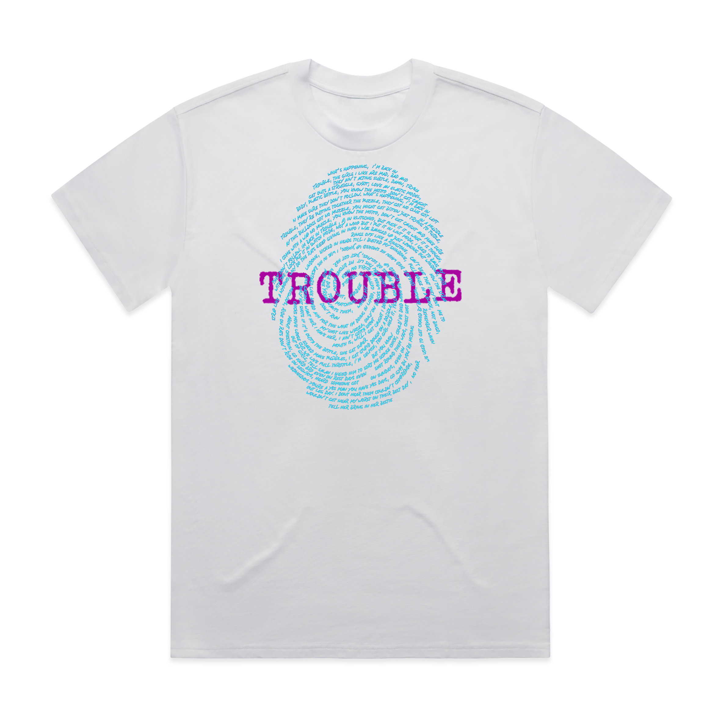 TROUBLE TEE WHITE