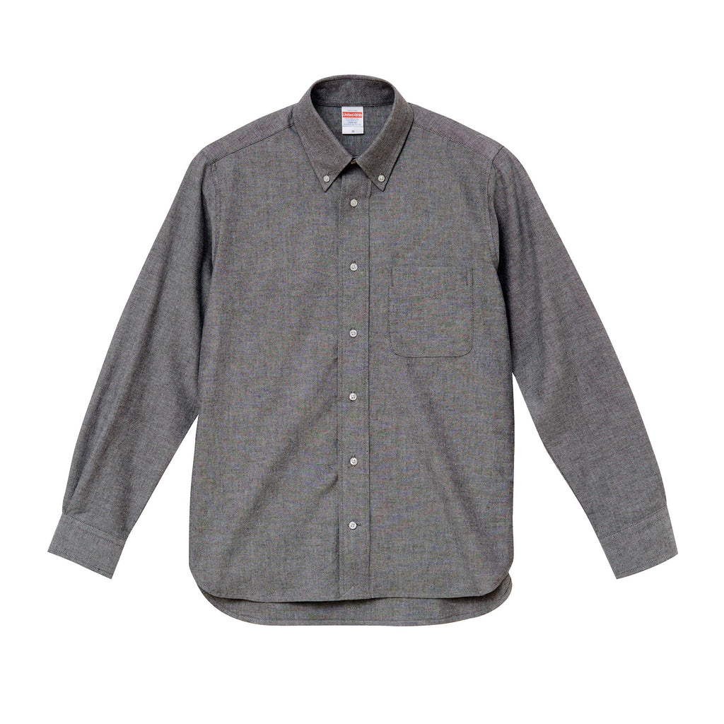 1269 - Oxford Button Down Long Sleeve Shirt - Grey x 1