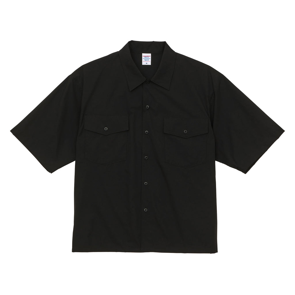 1801 - Micro Ripstop Loose Fit Short Sleeve Shirt - Black x 1