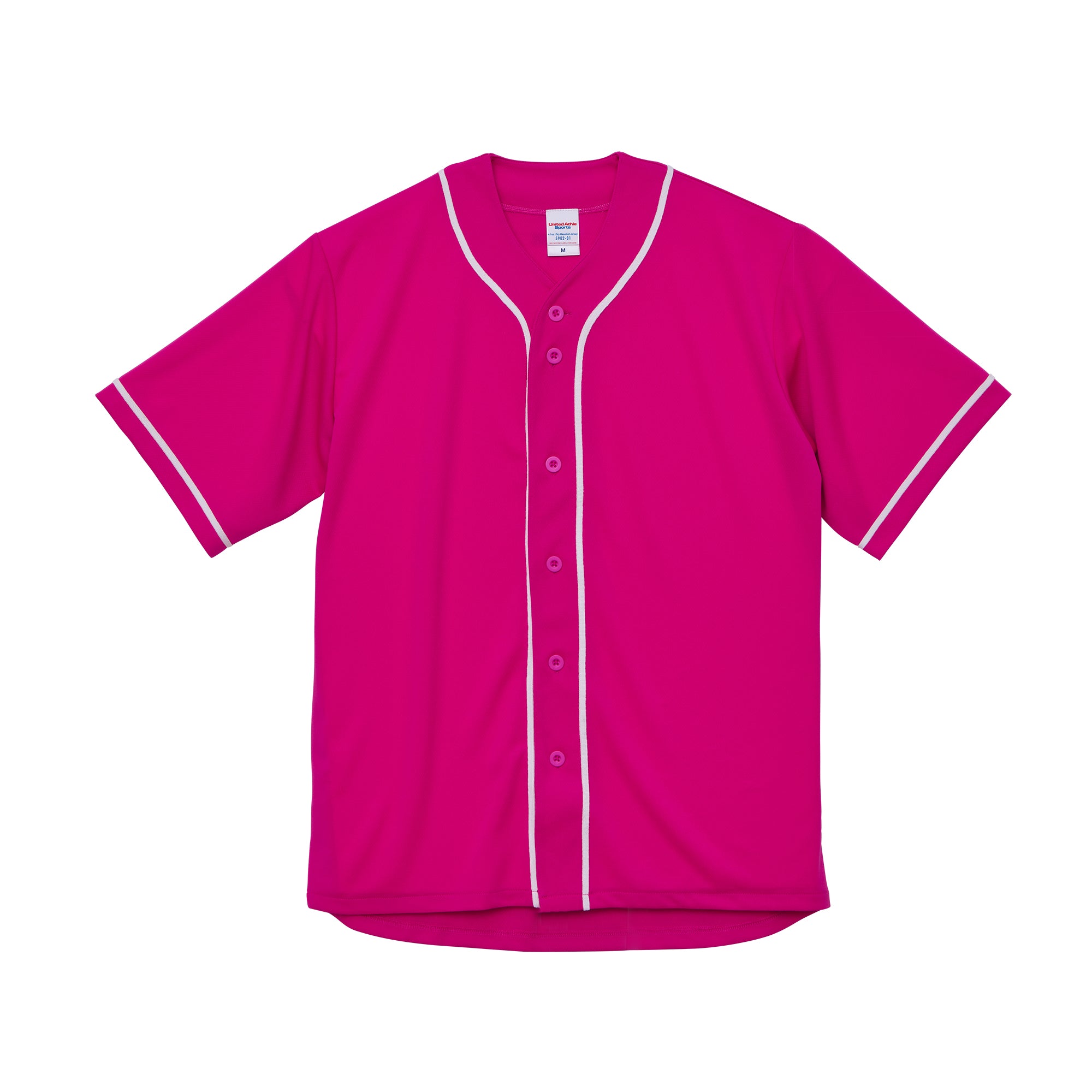 5982 - 4.1 Oz Dry Baseball Shirt - Pink/White